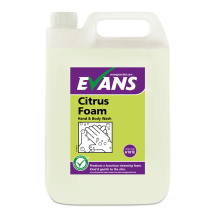5 litre Evans Vanodine Citrus Hand Foam Soap